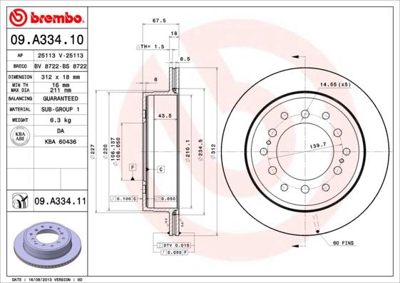 AP 25113 V - Гальмівний диск avtolavka.club