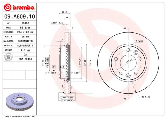 AP 25186 - Гальмівний диск avtolavka.club