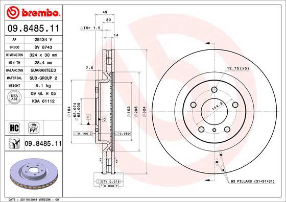 AP 25134 V - Гальмівний диск avtolavka.club