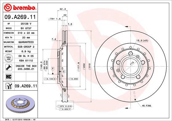 AP 25128 V - Гальмівний диск avtolavka.club