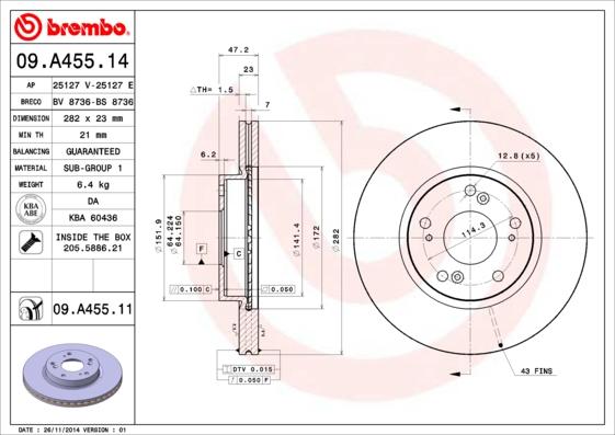 AP 25127 E - Гальмівний диск avtolavka.club