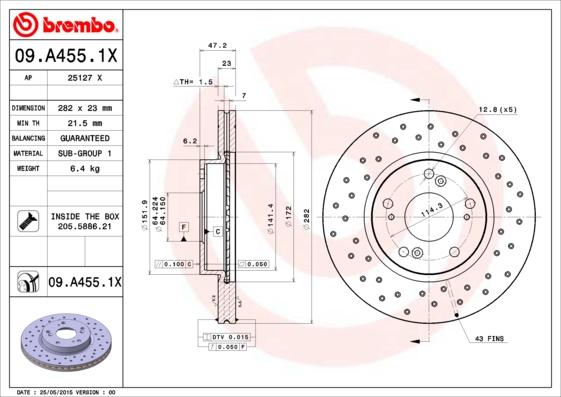 AP 25127 X - Гальмівний диск avtolavka.club