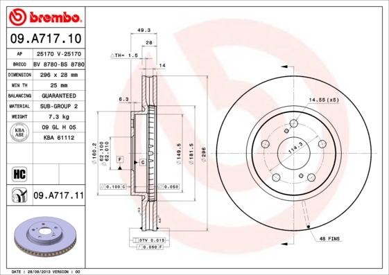 AP 25170 - Гальмівний диск avtolavka.club