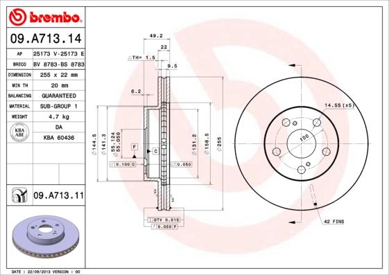 AP 25173 V - Гальмівний диск avtolavka.club