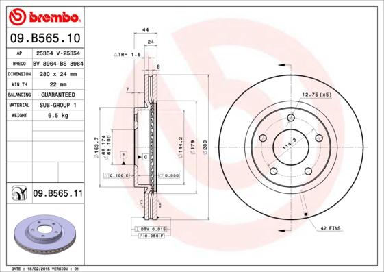 AP 25354 V - Гальмівний диск avtolavka.club