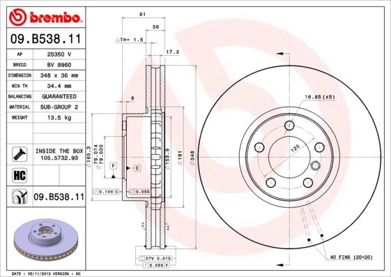 AP 25350 V - Гальмівний диск avtolavka.club