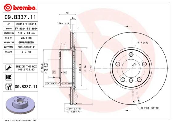 AP 25314 V - Гальмівний диск avtolavka.club