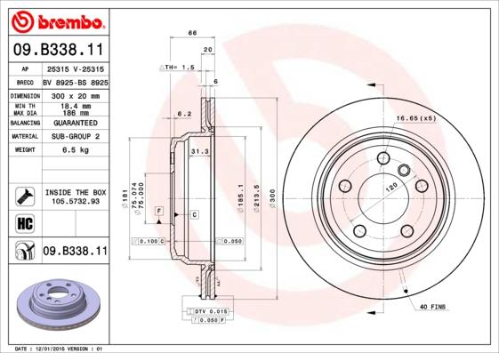 AP 25315 V - Гальмівний диск avtolavka.club