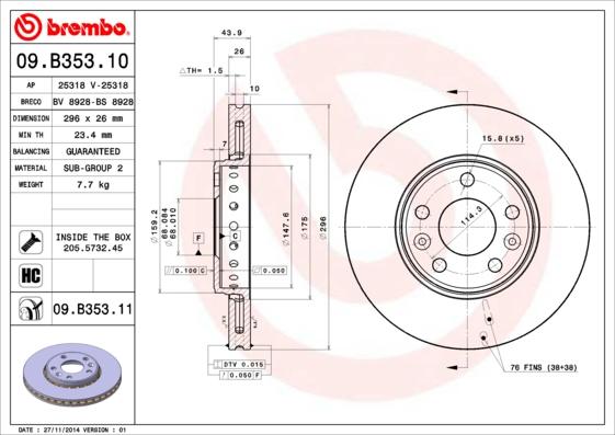 AP 25318 V - Гальмівний диск avtolavka.club