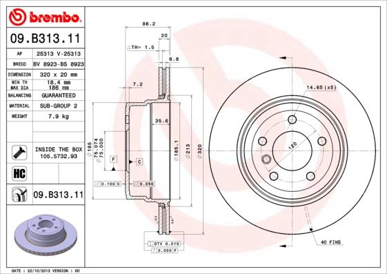 AP 25313 V - Гальмівний диск avtolavka.club