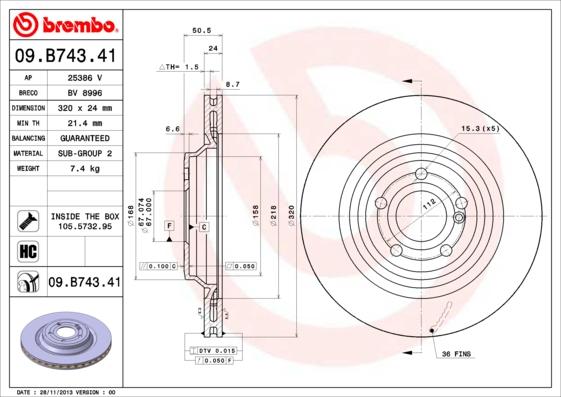 AP 25386 V - Гальмівний диск avtolavka.club