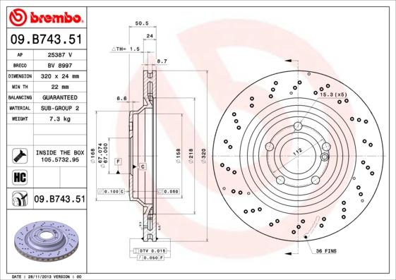 AP 25387 V - Гальмівний диск avtolavka.club