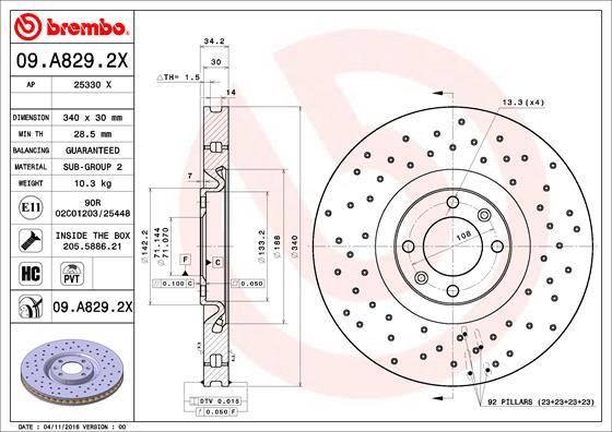 AP 25330 X - Гальмівний диск avtolavka.club