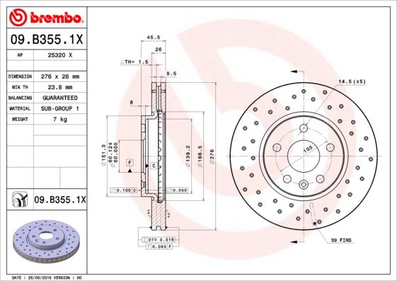 AP 25320 X - Гальмівний диск avtolavka.club