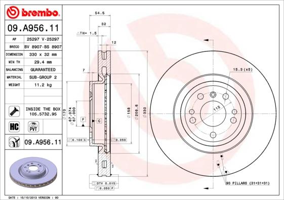 AP 25297 V - Гальмівний диск avtolavka.club