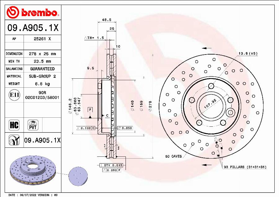 AP 25261 X - Гальмівний диск avtolavka.club