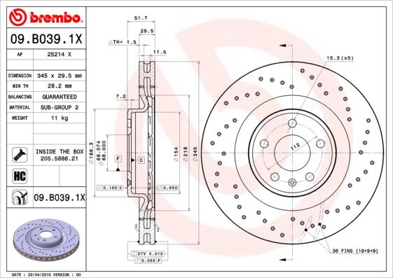 AP 25214 X - Гальмівний диск avtolavka.club