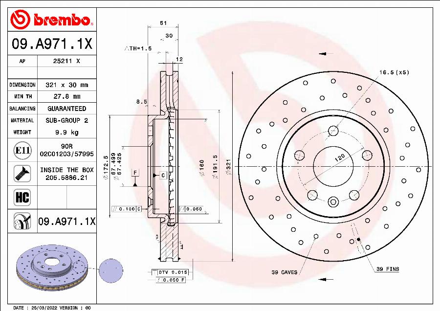 AP 25211 X - Гальмівний диск avtolavka.club