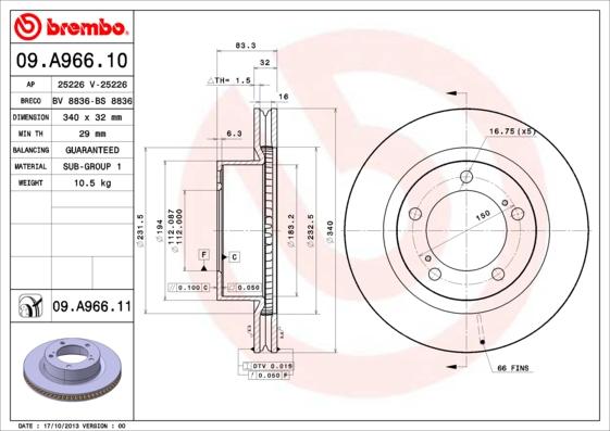 AP 25226 V - Гальмівний диск avtolavka.club