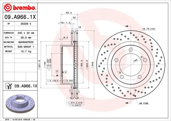 AP 25226 X - Гальмівний диск avtolavka.club