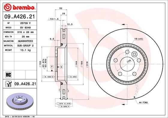 AP 25739V - Гальмівний диск avtolavka.club