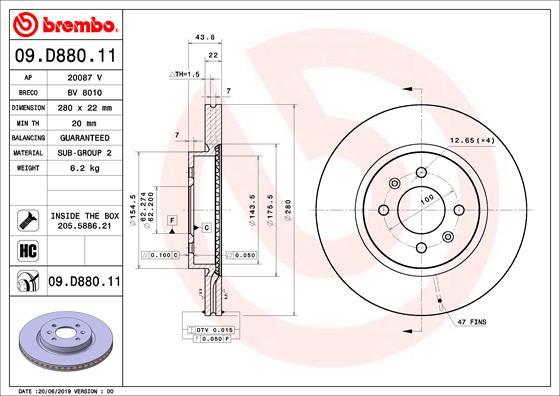 AP 20087V - Гальмівний диск avtolavka.club