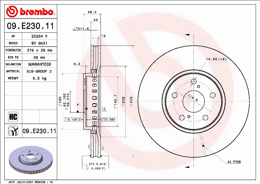 AP 20264 V - Гальмівний диск avtolavka.club