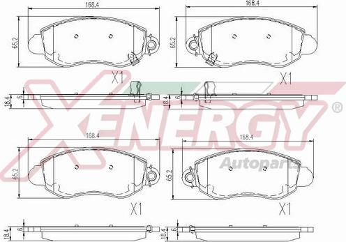 AP XENERGY X40771 - Гальмівні колодки, дискові гальма avtolavka.club