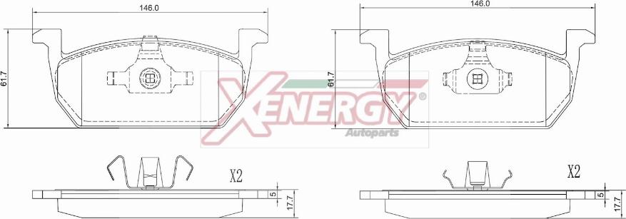 AP XENERGY X41416 - Гальмівні колодки, дискові гальма avtolavka.club