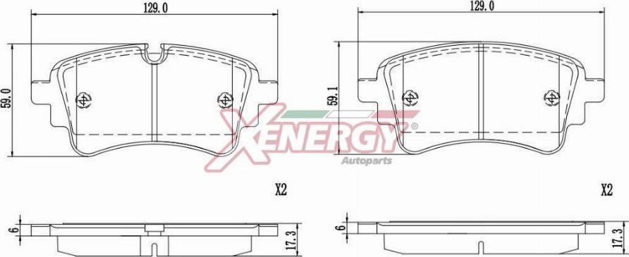 AP XENERGY X41425 - Гальмівні колодки, дискові гальма avtolavka.club