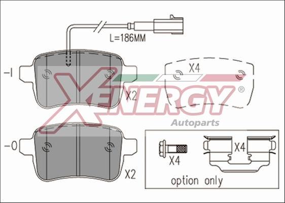 AP XENERGY X41165 - Гальмівні колодки, дискові гальма avtolavka.club