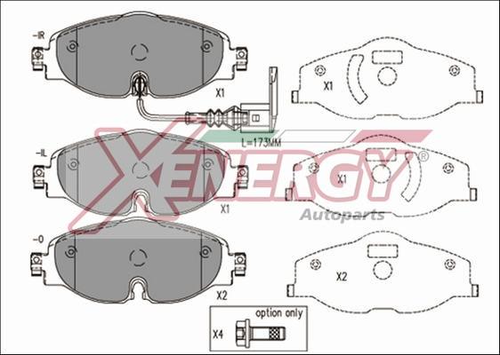 AP XENERGY X41163 - Гальмівні колодки, дискові гальма avtolavka.club