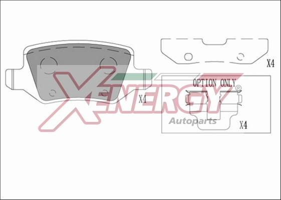 AP XENERGY X41187 - Гальмівні колодки, дискові гальма avtolavka.club