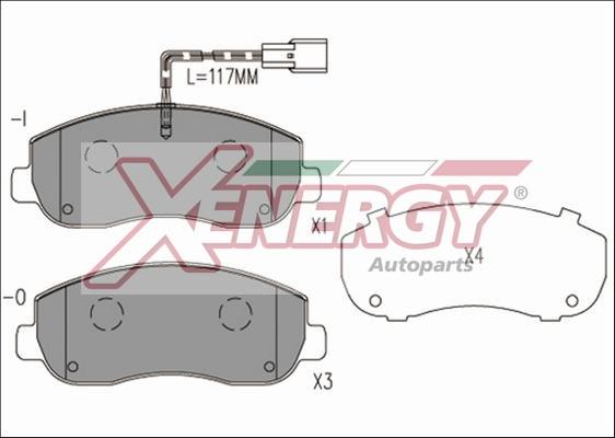 AP XENERGY X41179 - Гальмівні колодки, дискові гальма avtolavka.club