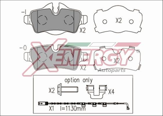 AP XENERGY X41178 - Гальмівні колодки, дискові гальма avtolavka.club