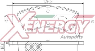 AP XENERGY X41399 - Гальмівні колодки, дискові гальма avtolavka.club