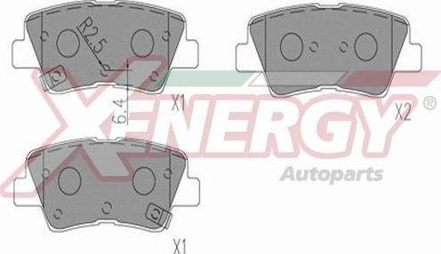 AP XENERGY X41356 - Гальмівні колодки, дискові гальма avtolavka.club