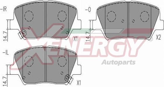 AP XENERGY X41300 - Гальмівні колодки, дискові гальма avtolavka.club