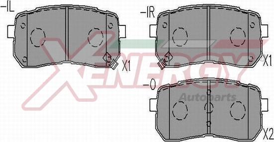 AP XENERGY X41313 - Гальмівні колодки, дискові гальма avtolavka.club