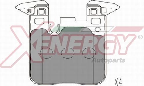 AP XENERGY X41334 - Гальмівні колодки, дискові гальма avtolavka.club