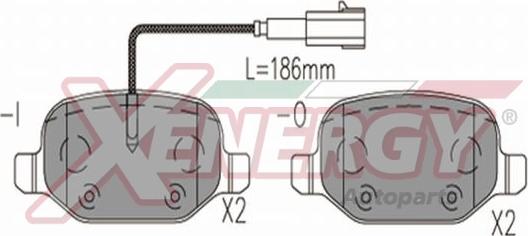 AP XENERGY X41294 - Гальмівні колодки, дискові гальма avtolavka.club