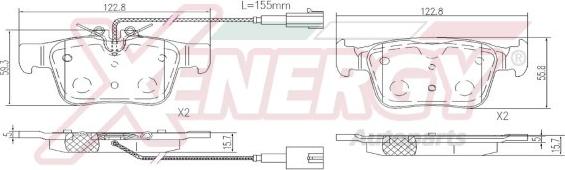 AP XENERGY X41293 - Гальмівні колодки, дискові гальма avtolavka.club