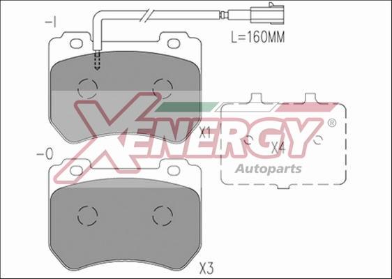 AP XENERGY X41241 - Гальмівні колодки, дискові гальма avtolavka.club