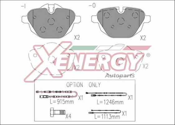 AP XENERGY X41242 - Гальмівні колодки, дискові гальма avtolavka.club