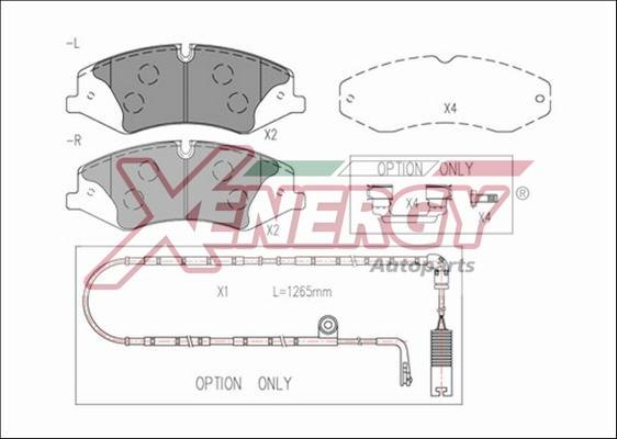 AP XENERGY X41258 - Гальмівні колодки, дискові гальма avtolavka.club