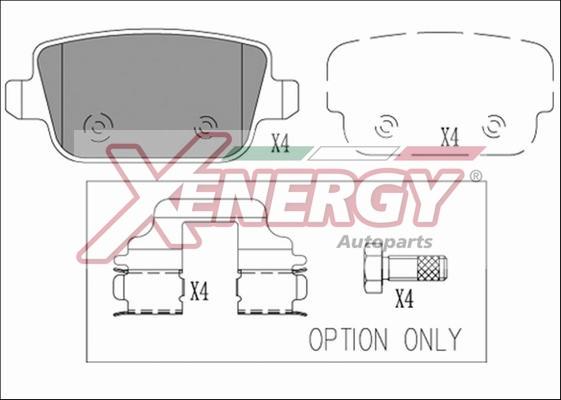 AP XENERGY X41261 - Гальмівні колодки, дискові гальма avtolavka.club