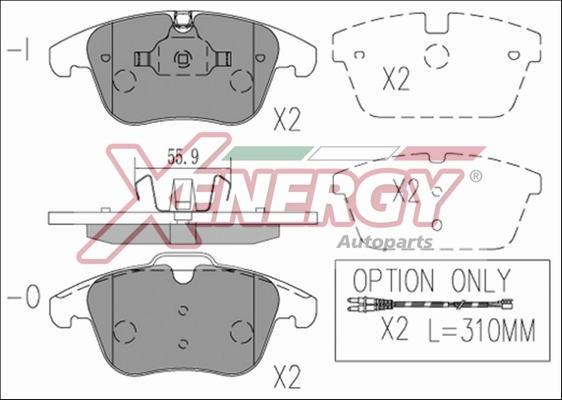 AP XENERGY X41205 - Гальмівні колодки, дискові гальма avtolavka.club