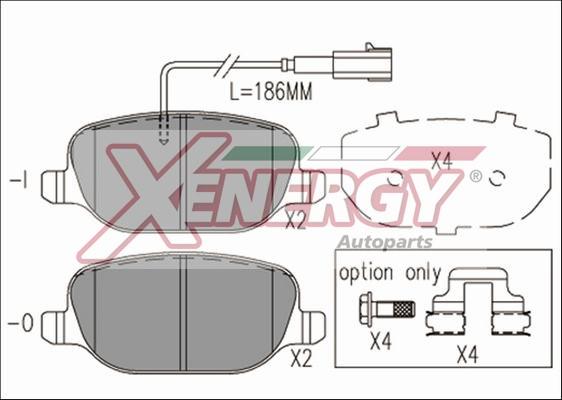 AP XENERGY X41203 - Гальмівні колодки, дискові гальма avtolavka.club