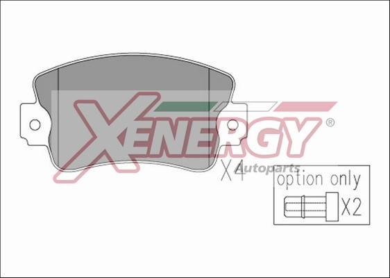 AP XENERGY X41202 - Гальмівні колодки, дискові гальма avtolavka.club