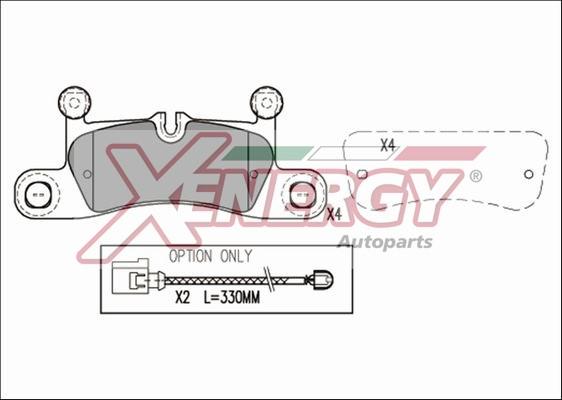 AP XENERGY X41218 - Гальмівні колодки, дискові гальма avtolavka.club